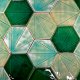 Ręcznie robione kafle heksagony "Zielony Eden"