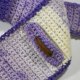 Krawat męski knit - fiolet melanż