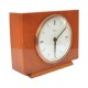 Drewniany zegar kominkowy Weimar mid-century modern, Niemcy lata 70.