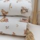 Komplet pościeli do łóżeczka bawełna muślin kołdra poduszka pościel bawełniana z wypełnieniem