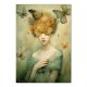 Plakat - Kobieta, Motyle i Kwiaty 40x50 cm