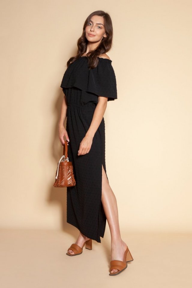 Długa sukienka hiszpanka - SUK200 czarna