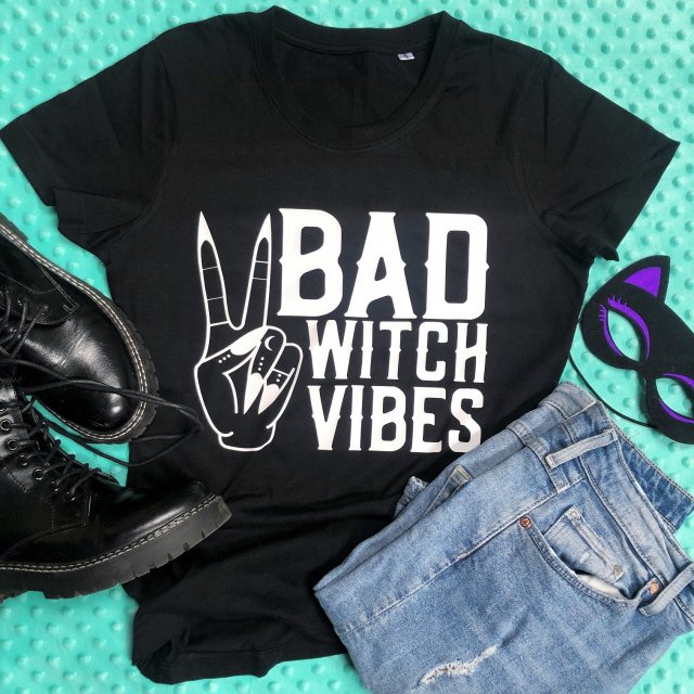 Koszulka T-shirt Bad Witch Vibes Czarna S