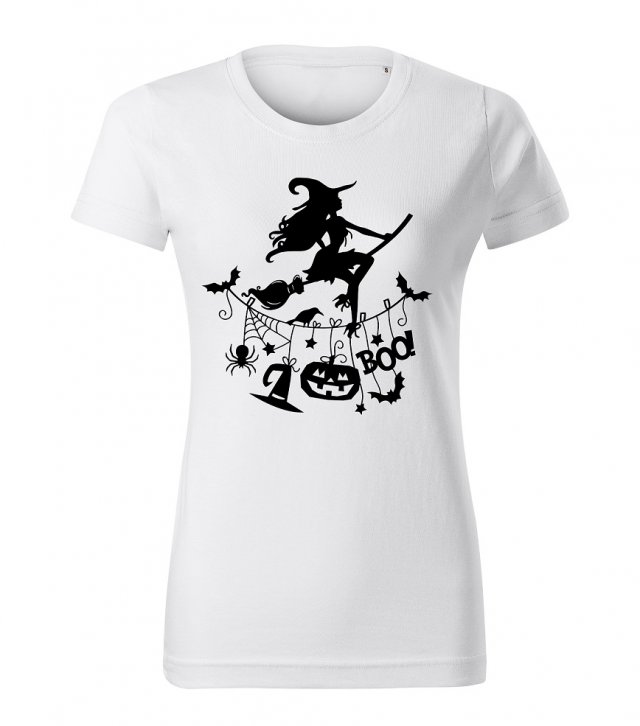 Biała Halloweenowa Koszulka T-shirt S