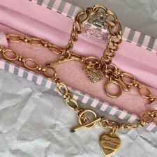 LUXURY JUICY COUTURE - GOLD PLATED ❤❤ GLAMOROUS USA ❤❤ Komplet w futerale