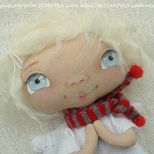 Aniołek lalka - dekoracja tekstylna, OOAK