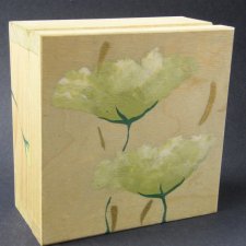 Pojemniczek pudełko szkatułka drewniana malowana