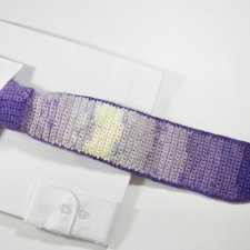 Krawat męski knit - fiolet melanż