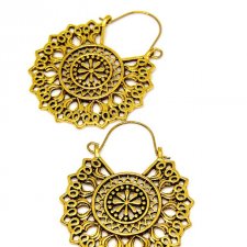 Kolczyki orientalne koła złoto filigran ornament