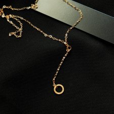 Długi naszyjnik złocony - 10 mm
