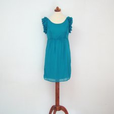 POEMS* szyfonowa morska sukienka M