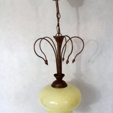 lampa wisząca-vintage-metal+szkło