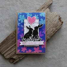 Nietypowa kartka Walentynkowa z zajączkami