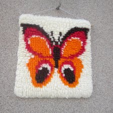 Gobelinowy obrazek-motyl