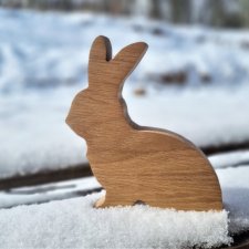 Drewniany króliczek 15cm, ozdoby wielkanocne z drewna