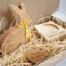Wielkanocny box prezentowy, ozdoby wielkanocne z drewna, wielkanoc - postaw na swoim