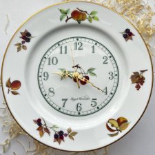 ROYAL WORCESTER - Evesham ❤ Owocowa linia - Rzadkość ❤ Duży zegar porcelanowy