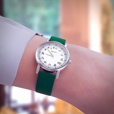 Zegarek mały - Kanji - silikonowy, zielony