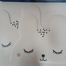 zestaw 2 podkładki na stół dla dzieci króliki zające uszy