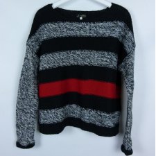 Jumper - New Look luźny sweter w pasy akryl / M