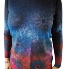 Kolorowy Sweter Vintage w stylu Boho Hippie