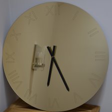 duży 60 cm włoski zegar ścienny glamour lustrzany Contini Firenze