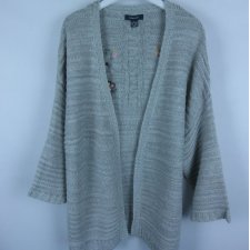 Primark luźny sweter nie zapinany akryl haft - M/L