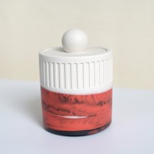 Kubek dekoracyjny / biało-czerwony