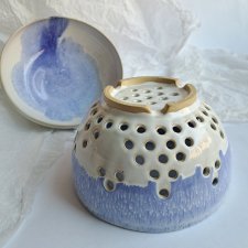 Durszlak ceramiczny i miska