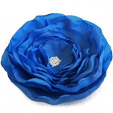 Duża broszka niebieska kwiatek kwiat 12cm